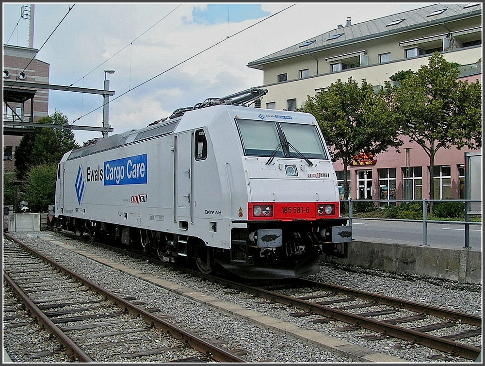 Crossrail 185 581-6 pictured at Spiez on August 3rd, 2007.