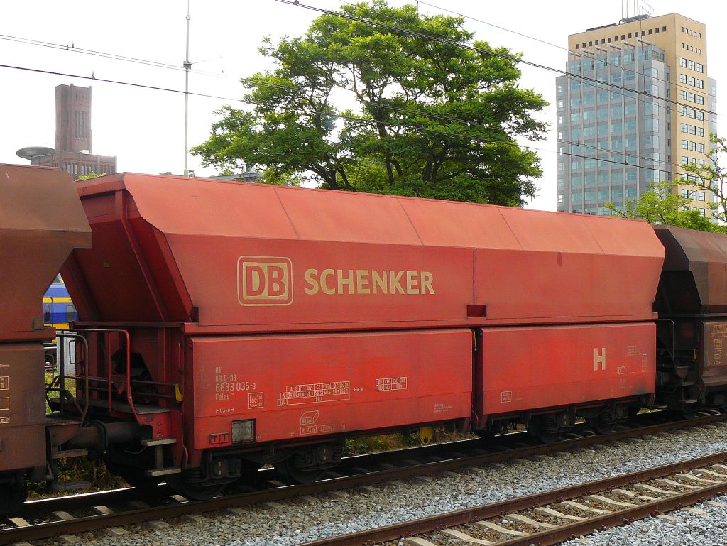 DB Schenker Falns with numer 81 80 6633 035-3 on track 16b Utrecht Centraal Station, Netherlands 22-06-2012.