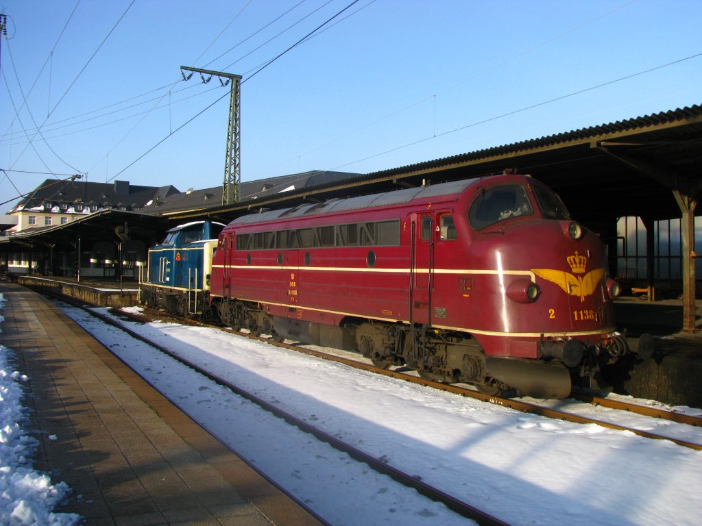 DSB Nohab 1132 at Karlsruhe Mainstation. (January 2010)