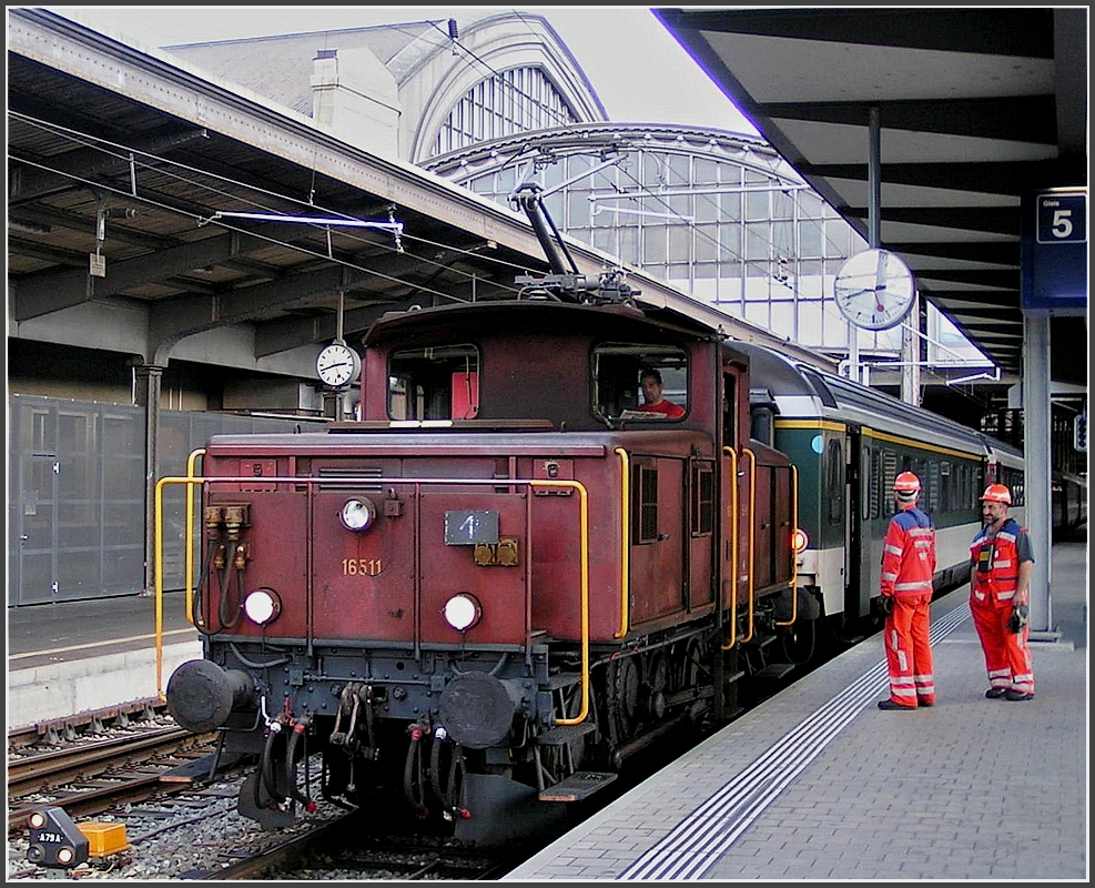 Ee 3/3 16511 photographed at Basel SNCF station on July 30th, 2007. 