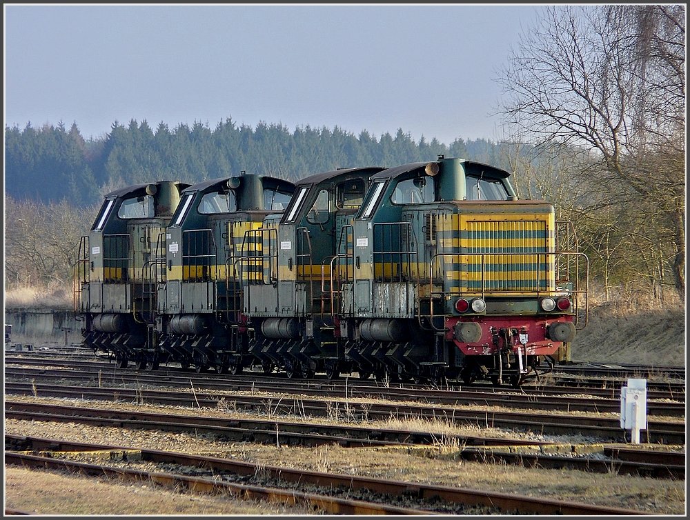 Four Srie 82 engines taken at Gouvy on February 23rd, 2008.