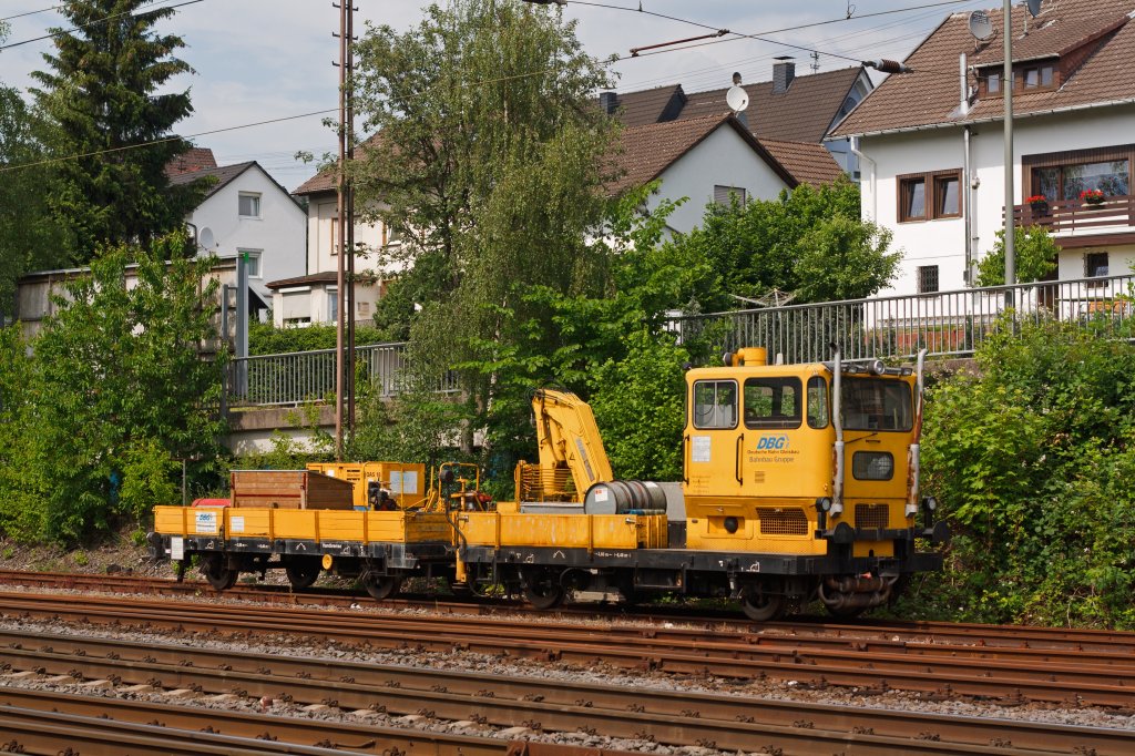 Heavy small car Klv 53 4732-3 of the DBG on 04.06.2011 parked in Kreuztal. The rail car was built in 1978 by Windhoff under the factory number 2310