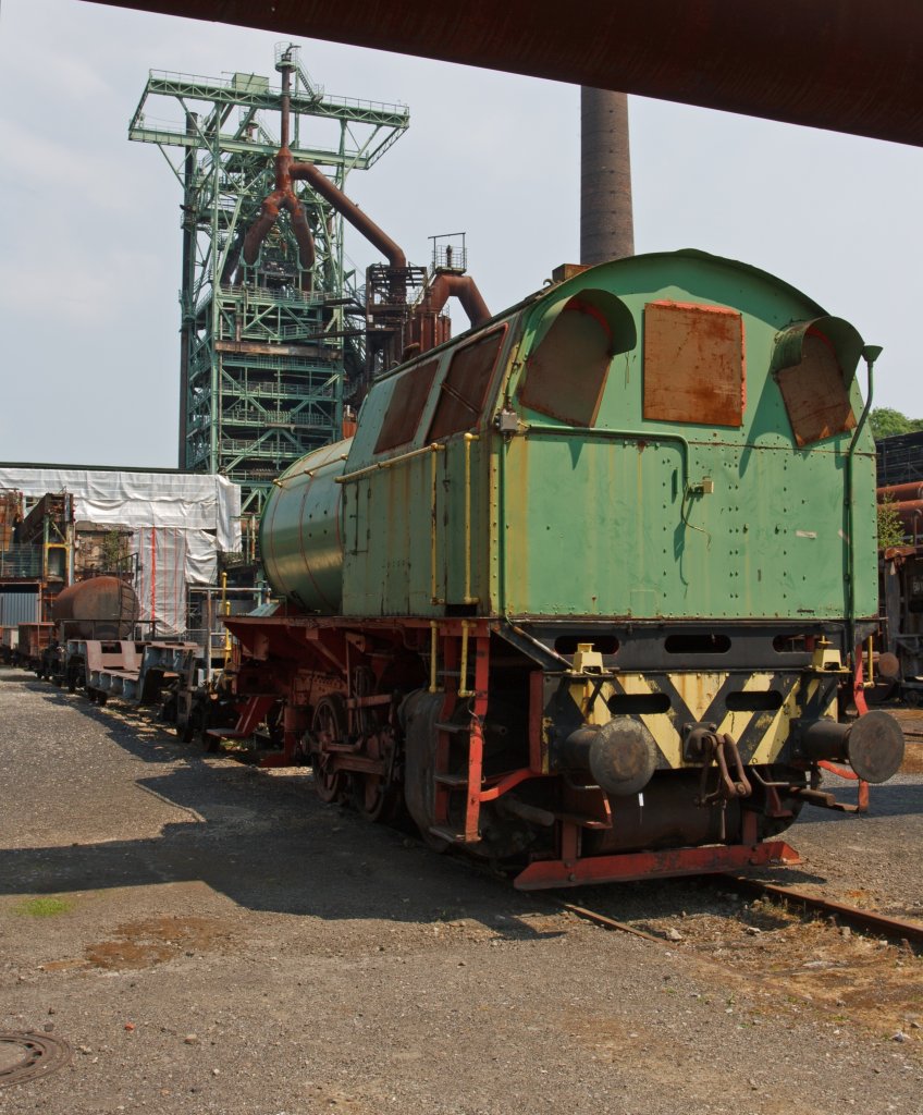 Henschel steam accumulator locomotive on 05.06.2011 in the LWL-Industrial Museum Henrichshtte in Hattingen(Germany). The locomotive of the type Min.Stein was in 1938 under the serial no. 24 370 built and delivered to the Mannesmann-Rhrenwerke.