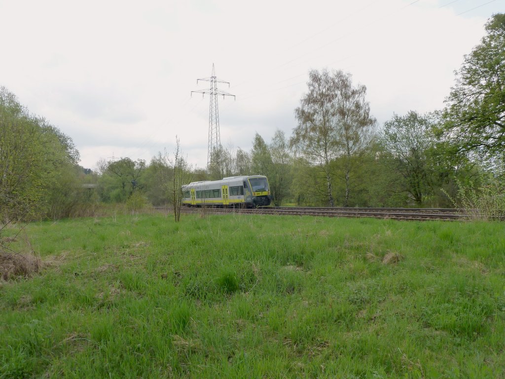 Here is driving a lokal train (VT 650, Agilis) between Hof and Oberkotzau on March 7th 2013.