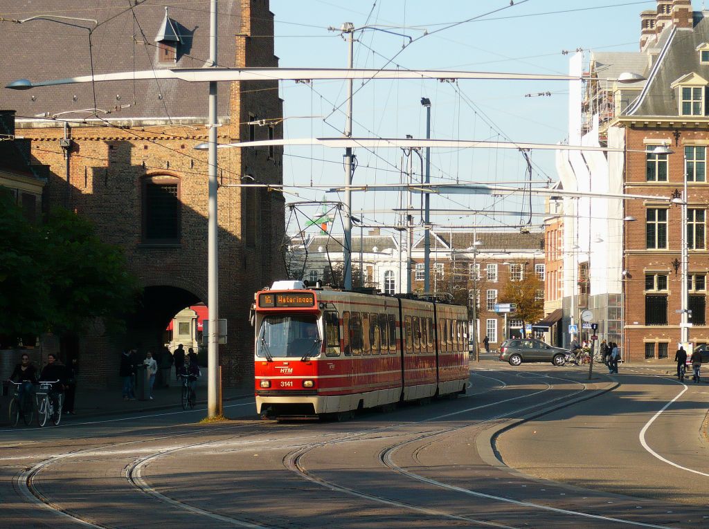 HTM tram 3141 Buitenhof, Den Haag 23-10-2011.