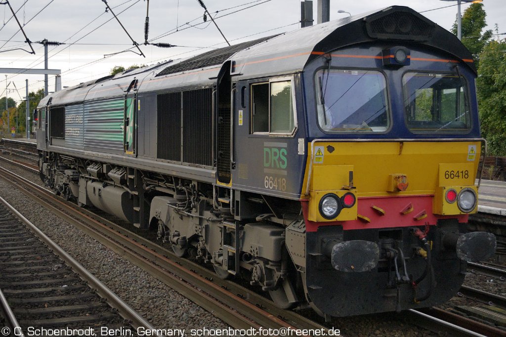 Ipswich,  Direct Rail Sercices  Diesel 66418, 18th of October 2012