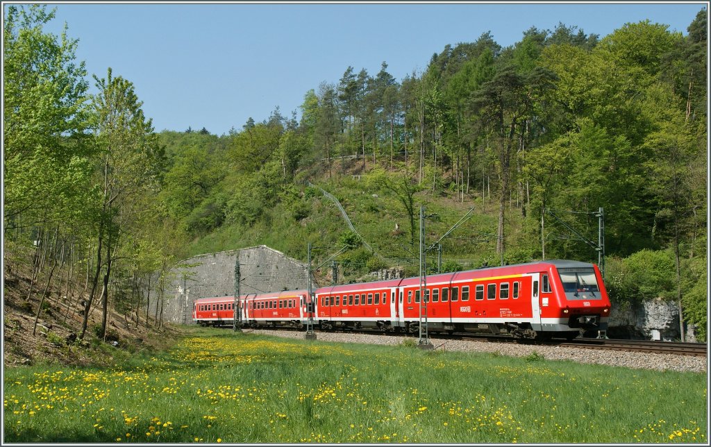 IRE 3354 from Basel Bad. Bf. to Ulm by Thayngen. 
22.04.2011