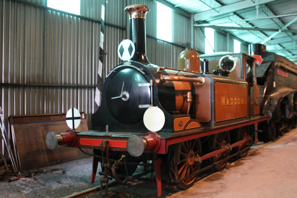 LB&SC (London,Brighton and South Coast Railway) 0-6-0T 54  WADDON  was built 1875 in England. Later it operated in Canada as CN A1 654. 16.9.2010 at Canadian Railway Museum in Delson,Qc.