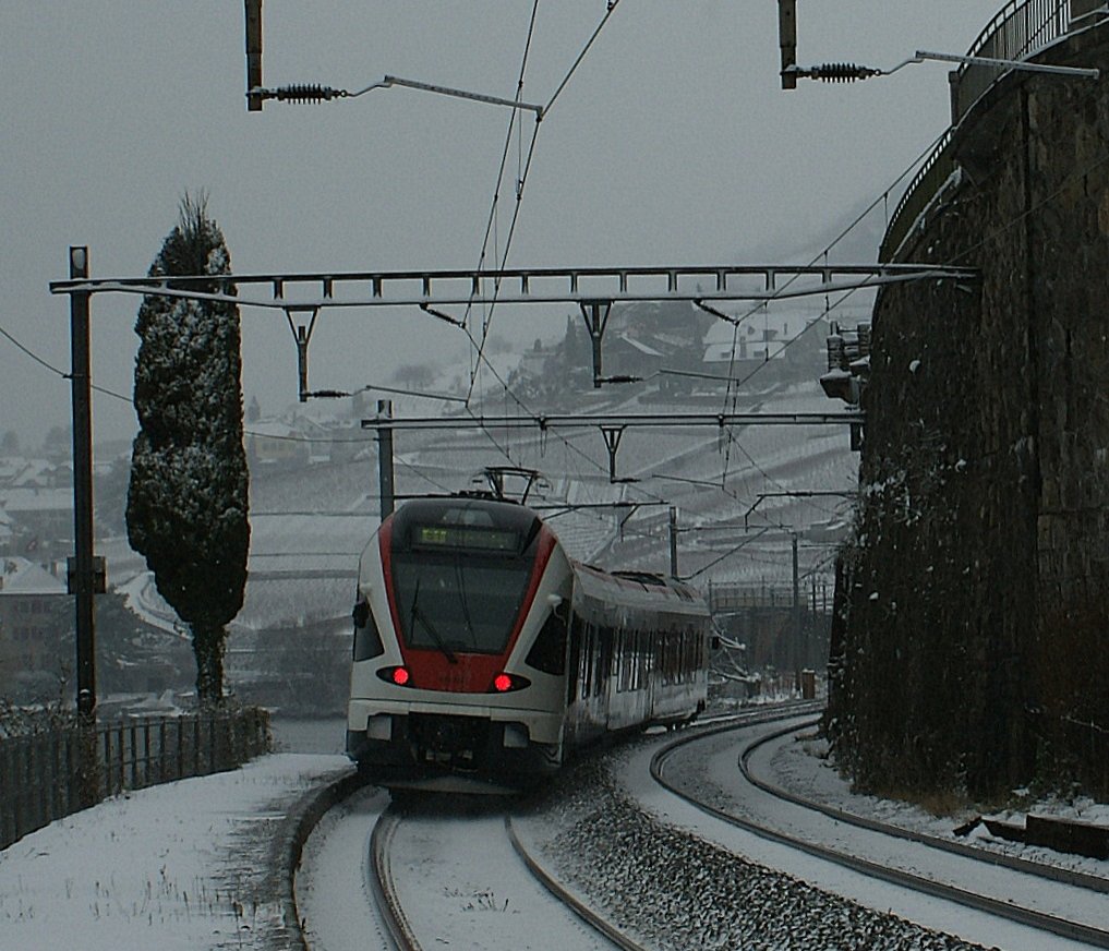 Local train to Lausanne in St-saphorin.
04.01.2010
