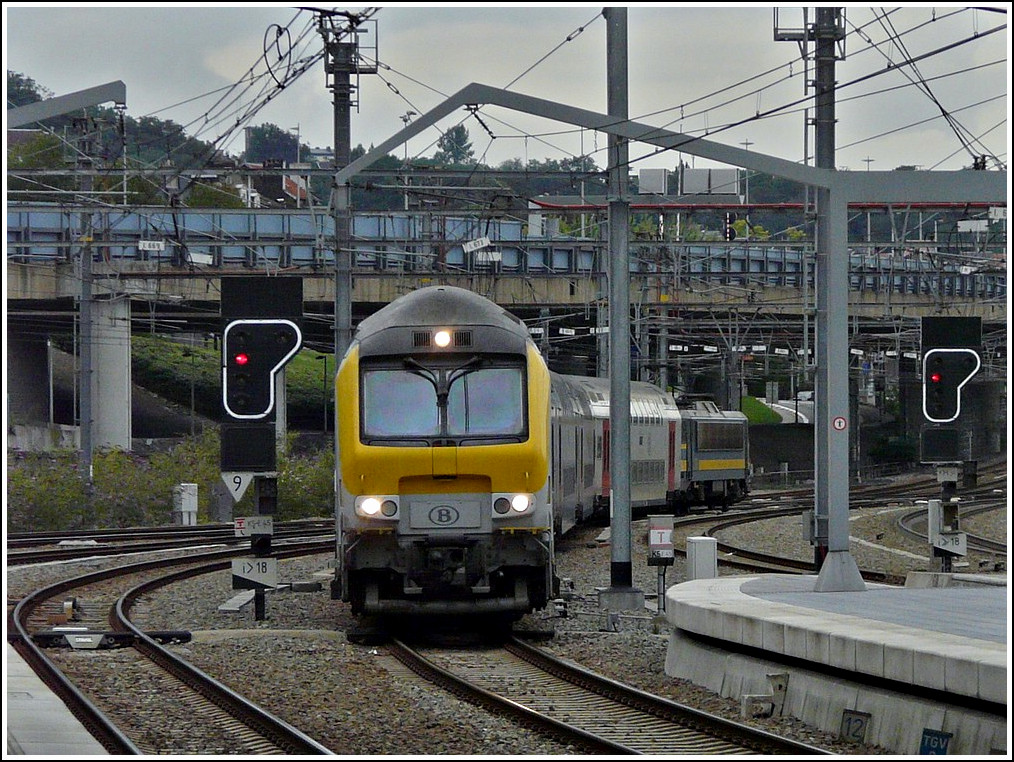 M 6 control car is arriving in Lige Guillemins on July 23rd, 2011.