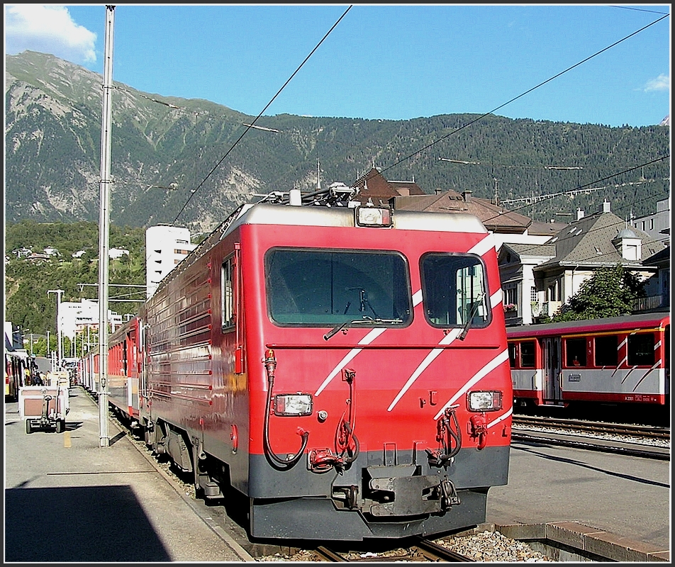 MGB local train pictured at Brig on July 30th, 2007.