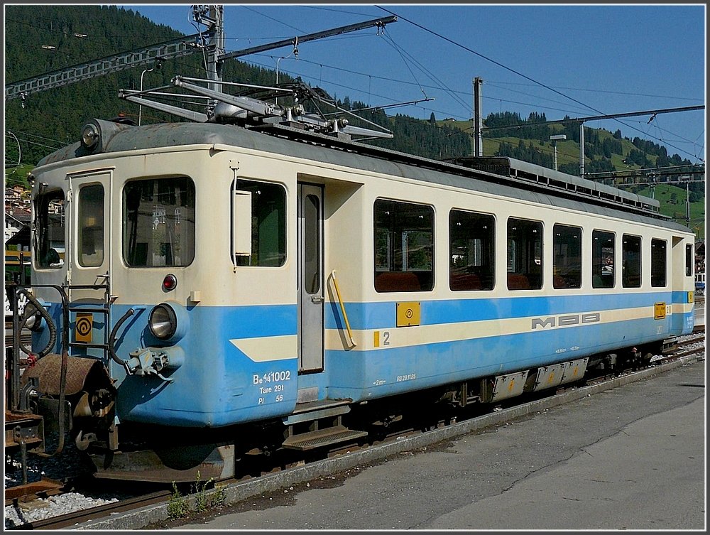 MOB Be 4/4 1002 pictured at Zweisimmen on July 31st, 2008.