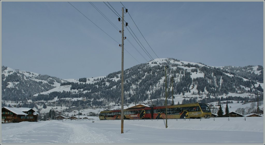 MOB lacal train by Gstaad. 
14.02.2013