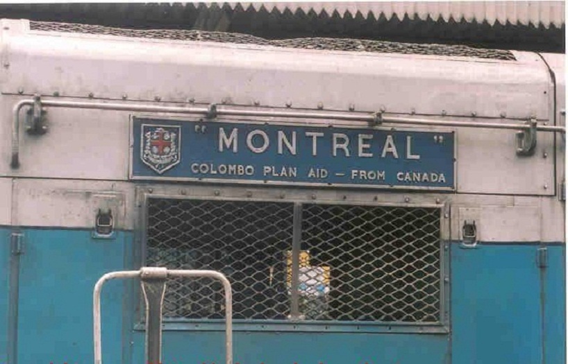 Name plate of GM EMD G12 626 one of the locomotives which were gifted by Canadian Government under Colombo Plan Aid. 