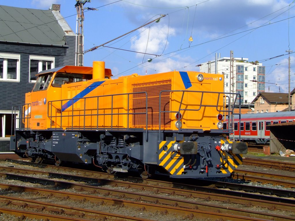 NorthRail rental locomotive a Vossloh (MaK) G 1206 at the Museum Day on 9/4/2010 in the Sdwestflische Railroad Museum in Siegen. The locomotive is at time to the Kreisbahn Siegen-Wittgenstein (KSW) rents.