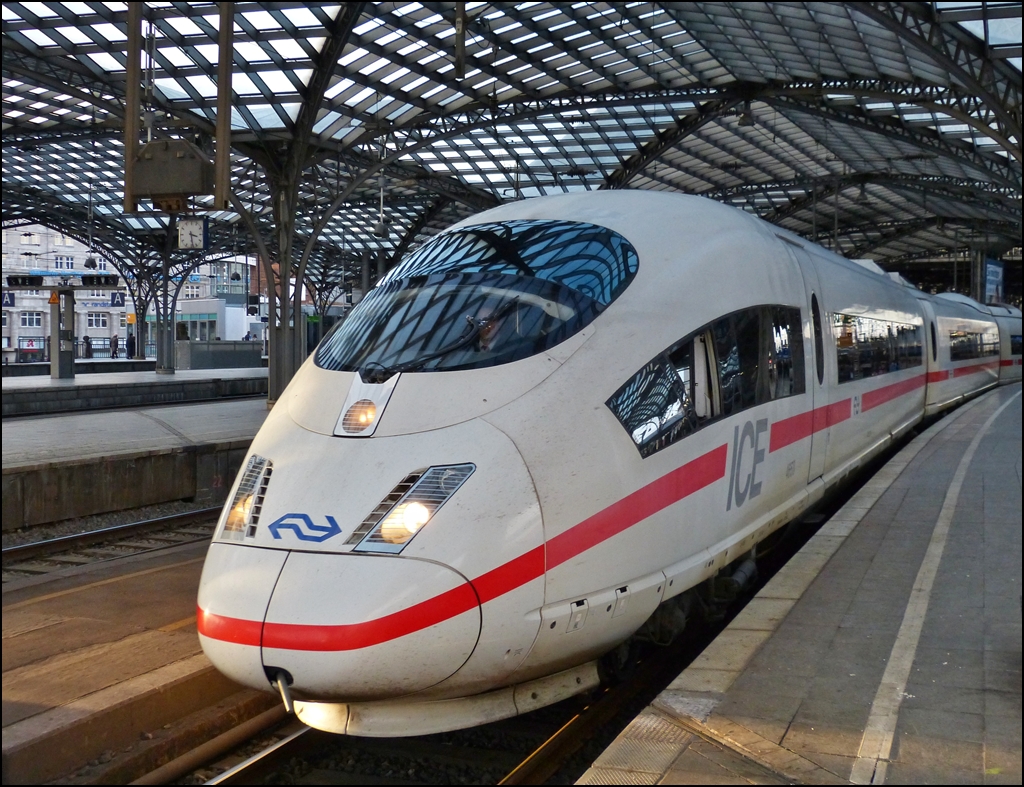 NS ICE 3 N 4653 photographed in Cologne main station on December 30th, 2012.