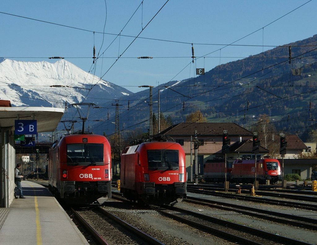 BB 1116 and 1216 in Hall im Tirol.
07.11.2009