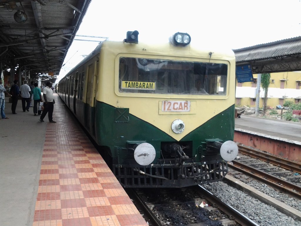 One of the Chennai subway  electric multiple unit leaving Chetpet Statation on Thambaram line . This was on 16th Jul 2013.