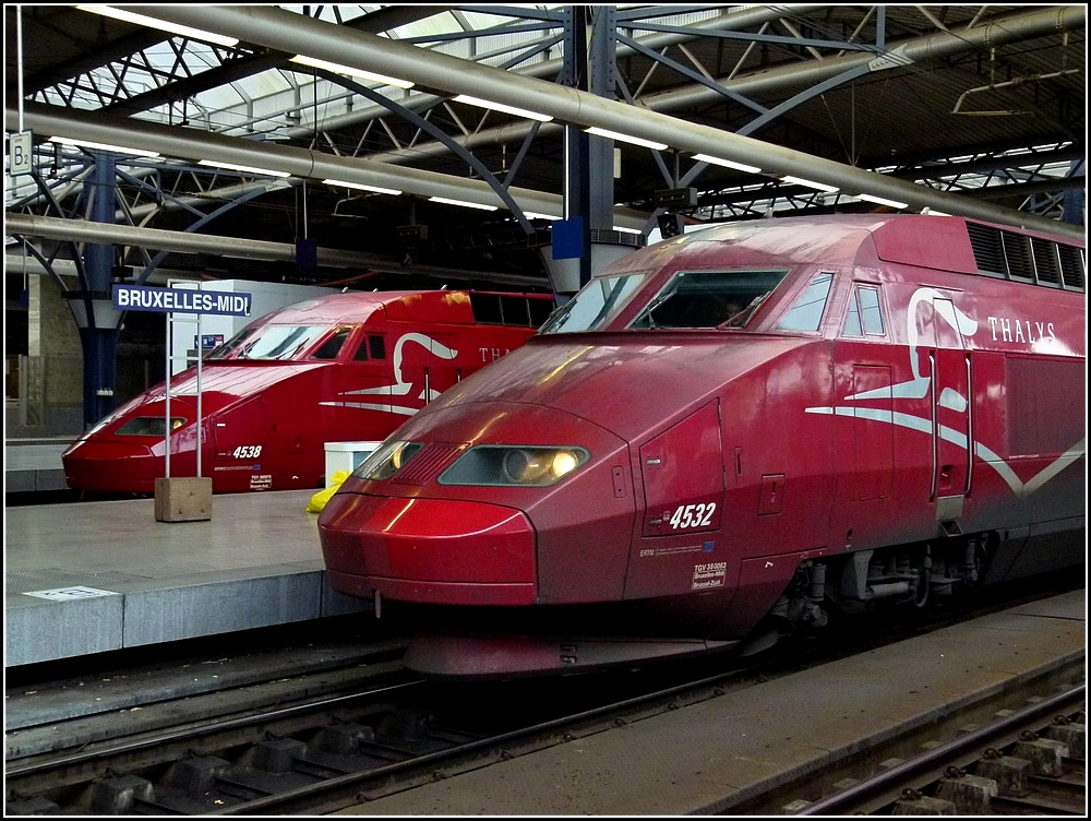PBA Thalys noses photographed at Bruxelles Midi on February 6th, 2011.