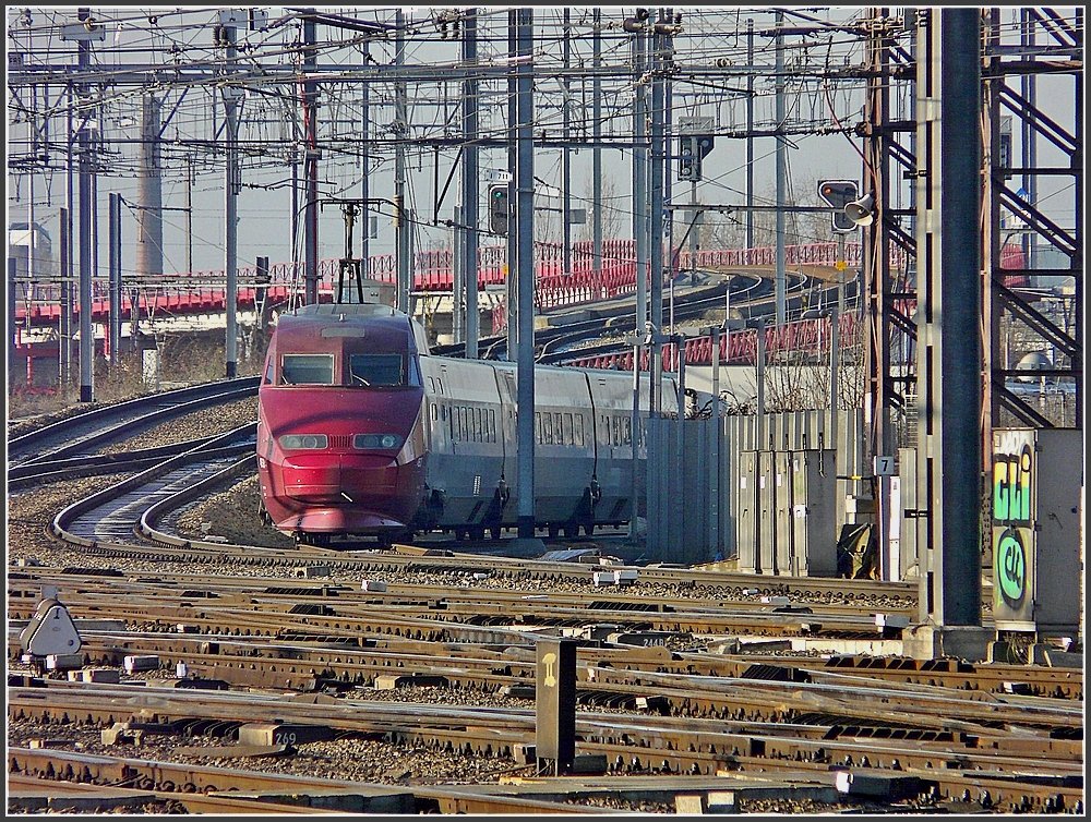 PBA Thalys unit photographed at Bruxelles Midi on February 14th, 2009.