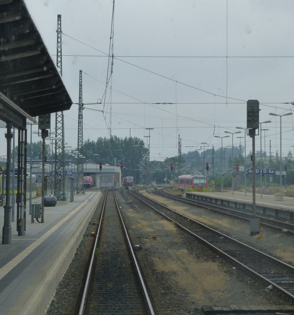 Platform 2,3 and 4 from Hof Hbf on August 7th 2013.