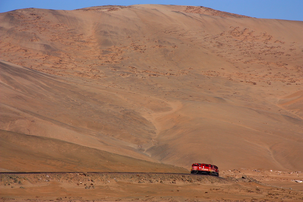 pure desert ... and a lonely train ...