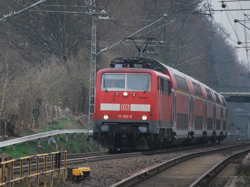 RE 4 Dortmund-Aachen passing Kohlscheid on 29 March 2012.