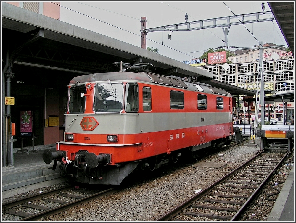 Re 4/4 II 11109 photographed at Locarno on August 2nd, 2007.