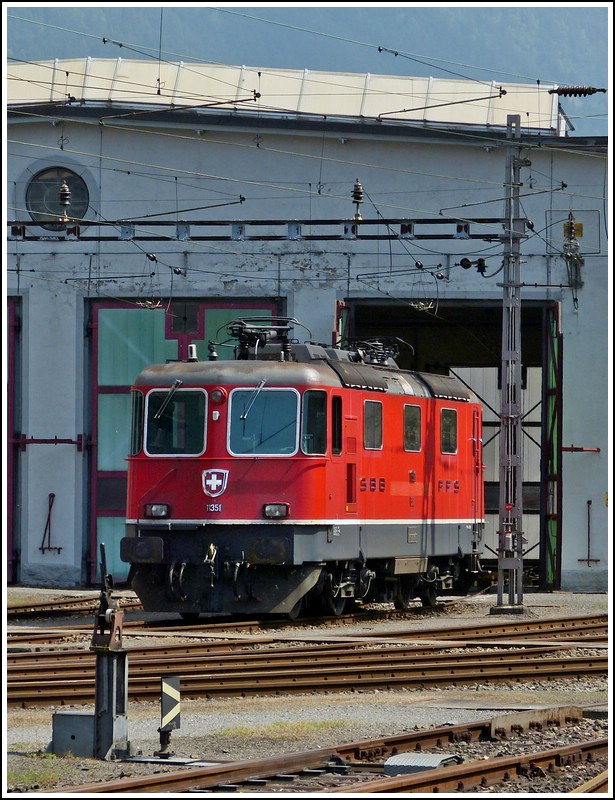 Re 4/4 II 11351 taken in Erstfeld on May 24th, 2012.