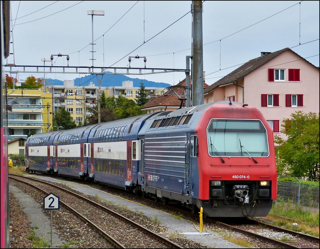 Re 450 074-0 taken near St Gallen out of the moving train on September 12th, 2012.