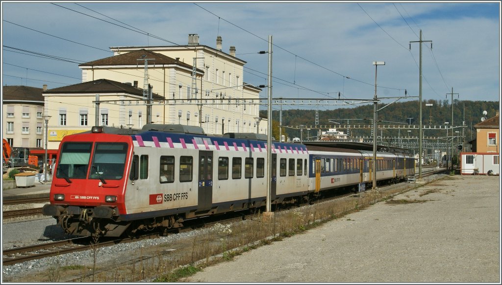 RE from Biel/Bienne to Delle by his stop in Porrentruy. 
18.10.2012