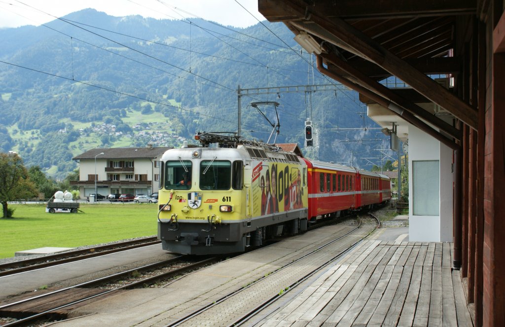 RhB Ge 4/4 II on the Malans Station. 
14.09.2009