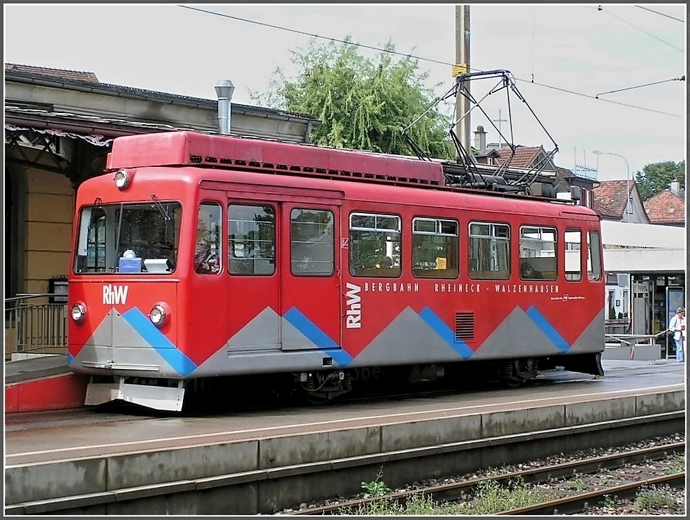RhW train is waiting for passengers at the station of Rheineck on August 21st, 2006. 
