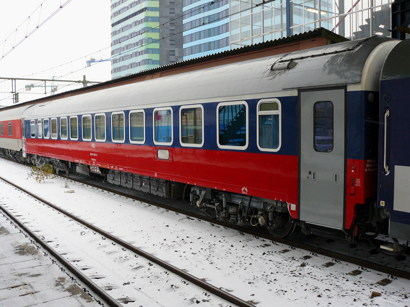 RZD Sleepingcar WLABmee in train EuroNight 446 Moscou-Amsterdam on track 7 in Arnhem 02-12-2010.