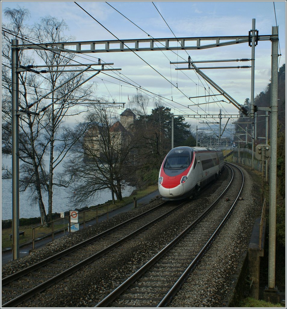 SBB ETR 610 by the Castle of Chillon. 
13.01.2011