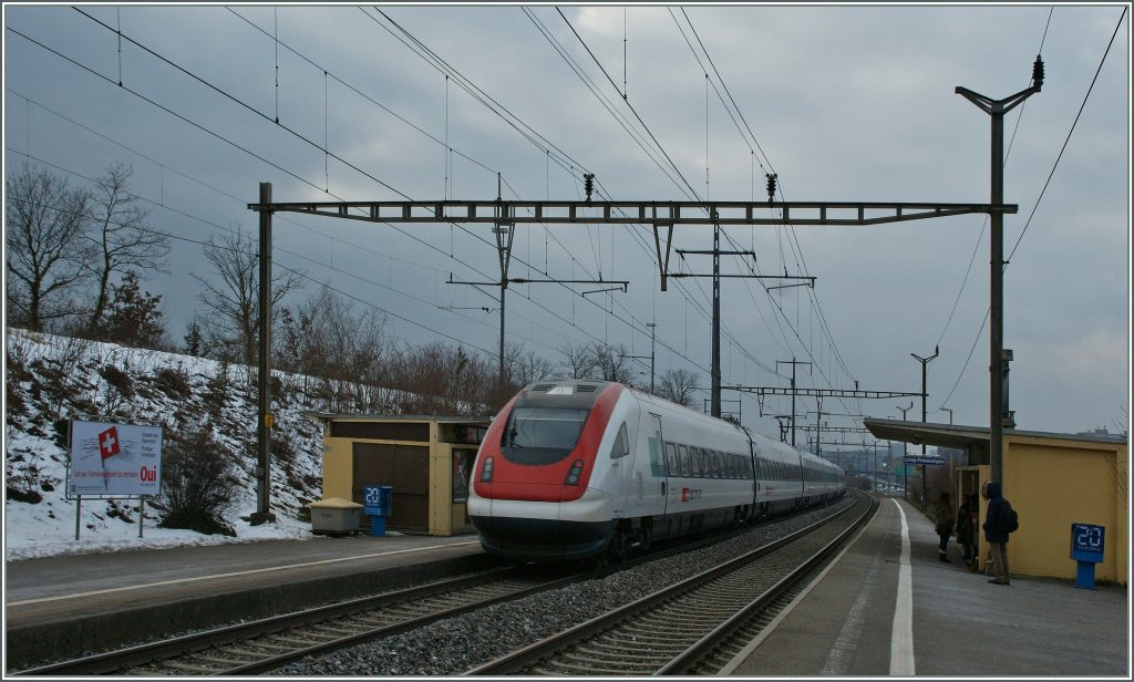 SBB ICN to Geneva by Lonay-Preveranges. 25.01.2013