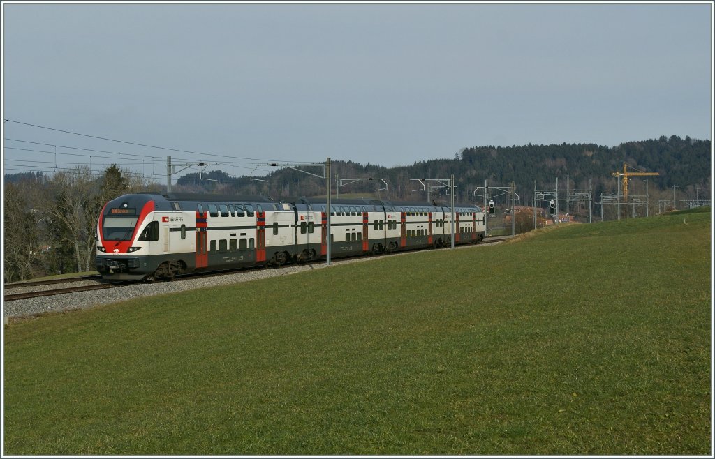 SBB RABDe 511 104 near Vauderens. 
12.01.2013