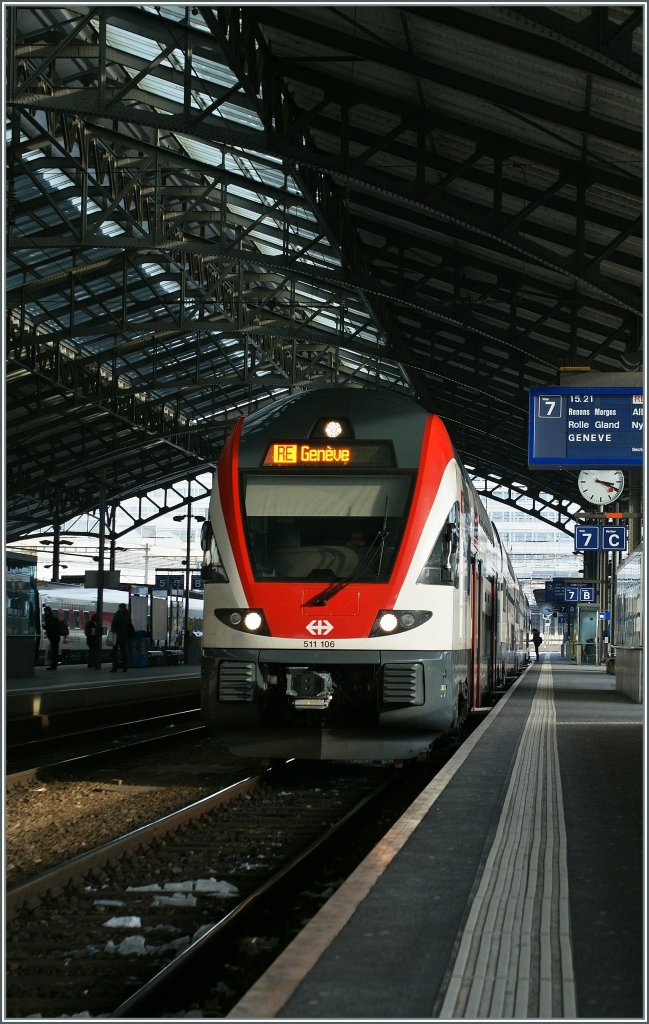 SBB RABe 511 106 in Lausanne. 
18.01.2013