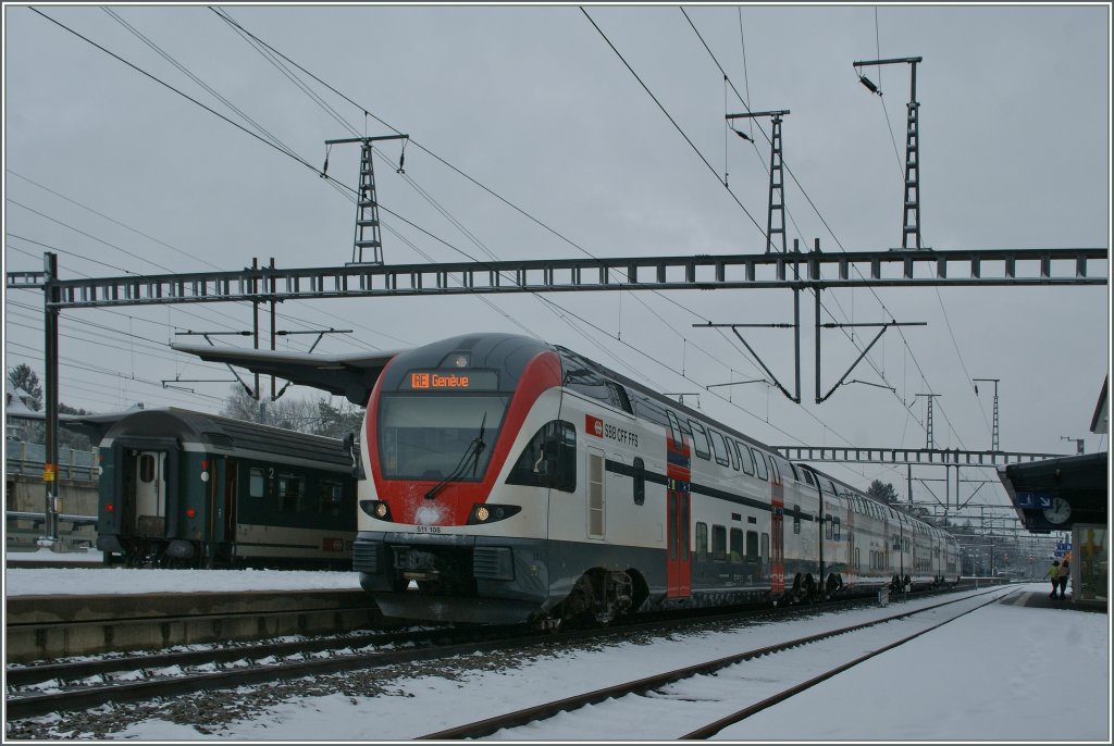SBB RABe 511 108 in Morges.
15.01.2013