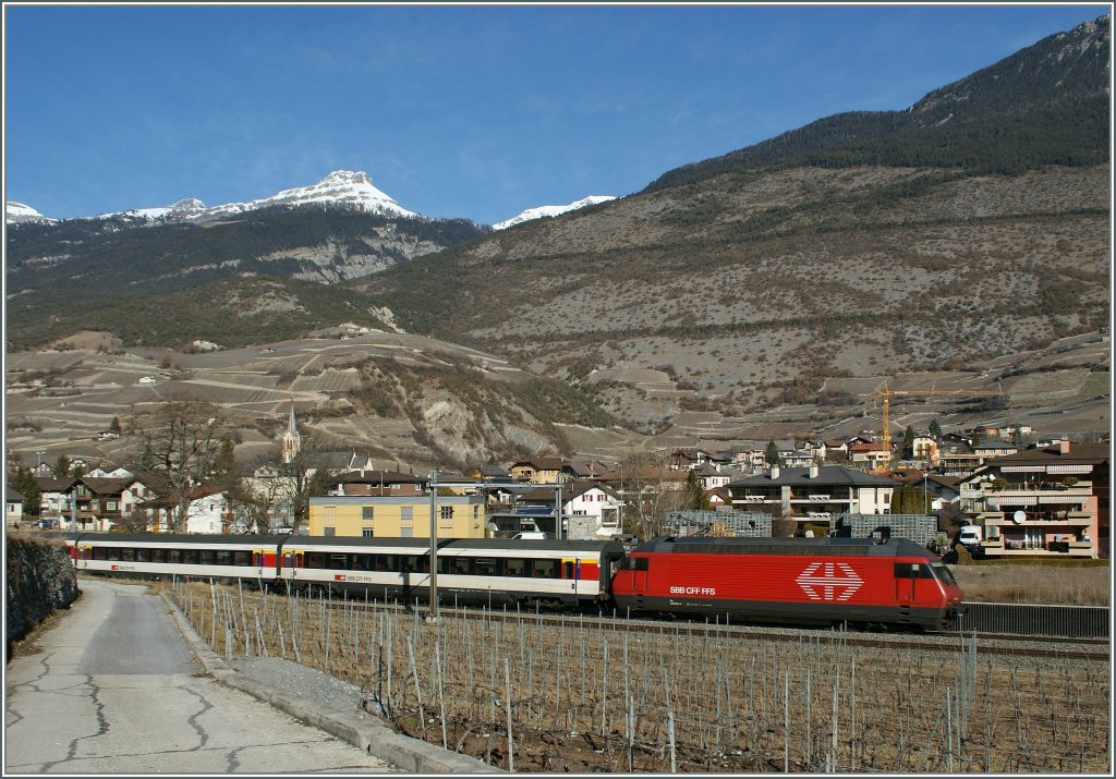 SBB Re 460 wiht an IR by Salgesch. 
05.03.2012