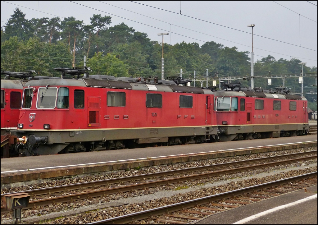 Several Re 4/4 II engines taken in Blach on September 14th, 2012.