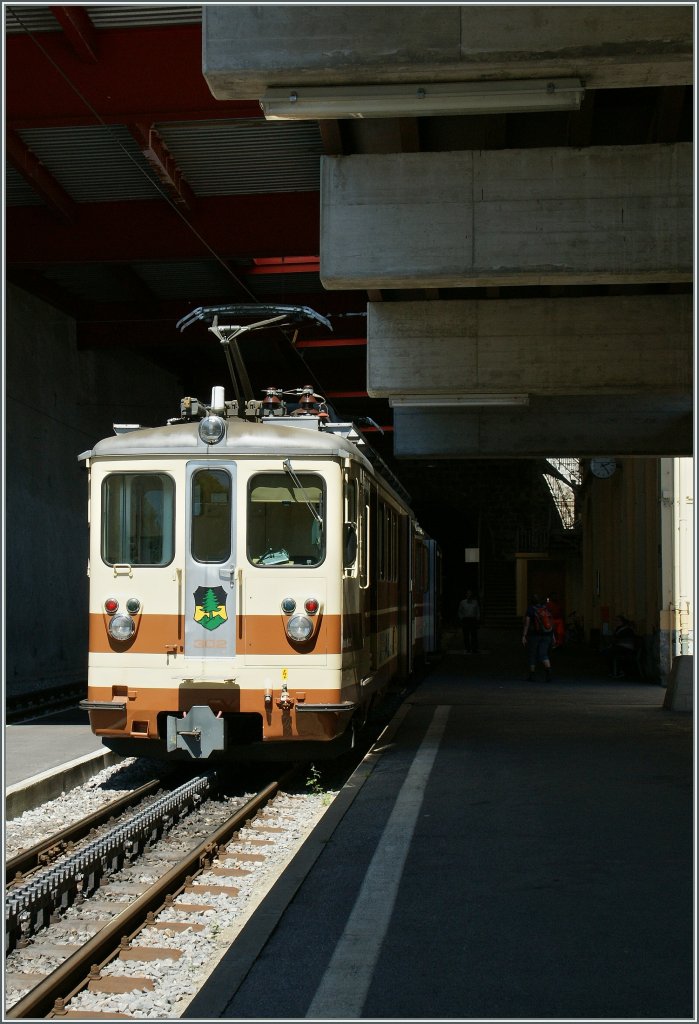 Shadow an light on the Leysin-Feydey Station. 11.08.2011 