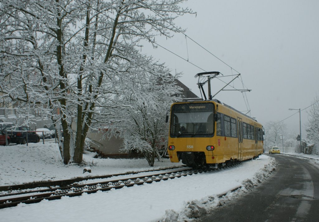 SSB The  Zacke* between Stuttgart Marienplatz and Degerloch.
11.12.2008