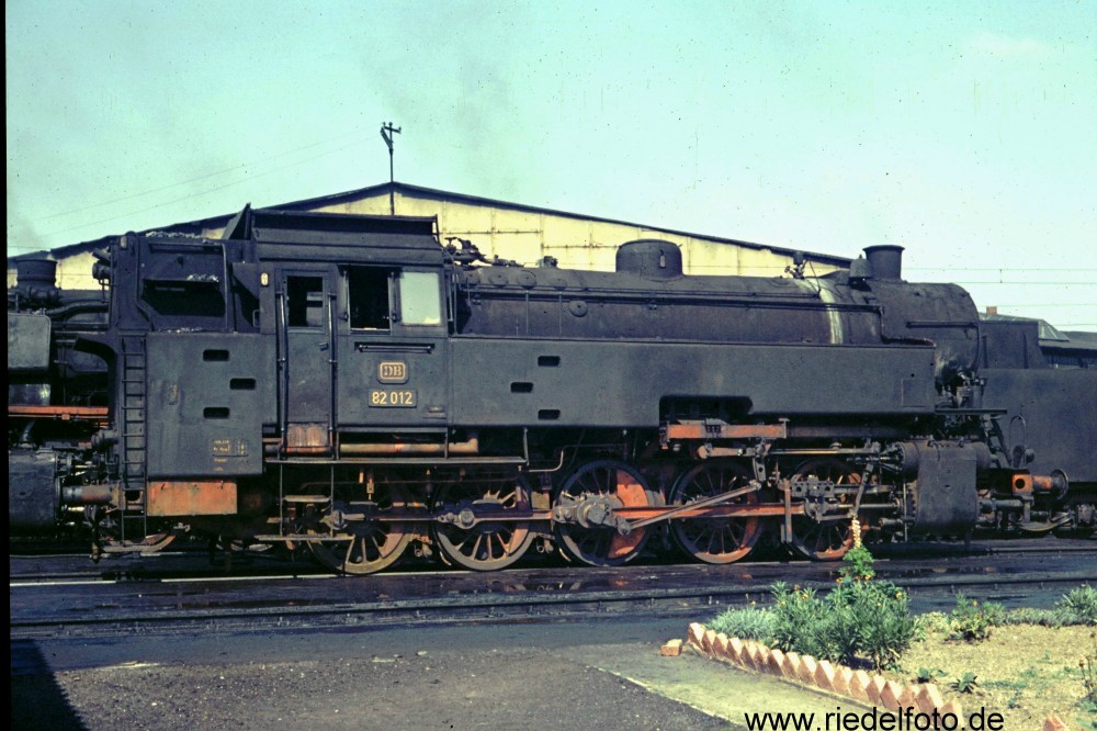 Steam locomotive (type 82) in the depot  Koblenz-Mosel  (Germany/August 1967)