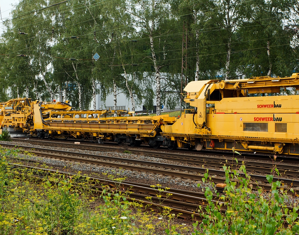 Subunit of a track renewal train of Schweerbau GmbH on 23.07.2011 parked in Kreuztal.