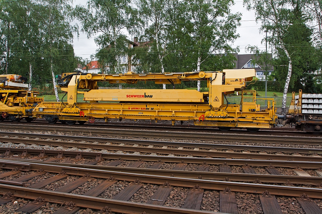 Subunit of a track renewal train of Schweerbau GmbH on 23.07.2011 parked in Kreuztal.