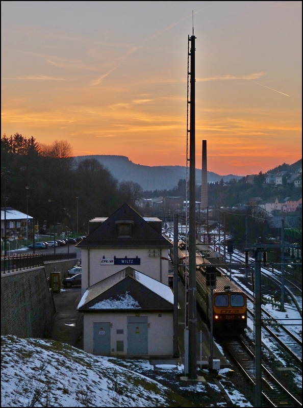 Sunset in Wiltz on February 18th, 2013.