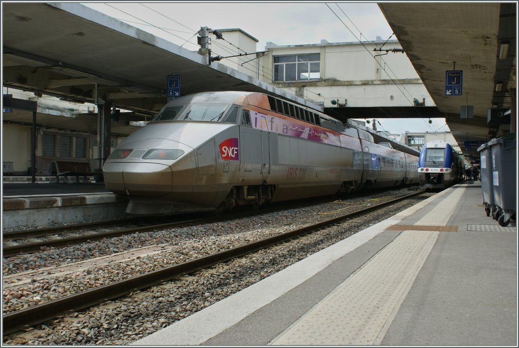 TGV  Infra  Iris 320 in Mulhouse.
22.05.2012