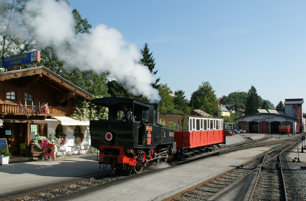 The  Achenseebahn  Steamer N 2 in Jenbach.
16.09.2011