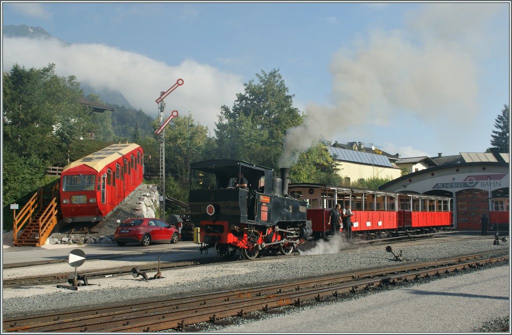 The Achenseebahn steamer N 3  Georg  in Jennbach.
16.09.2011